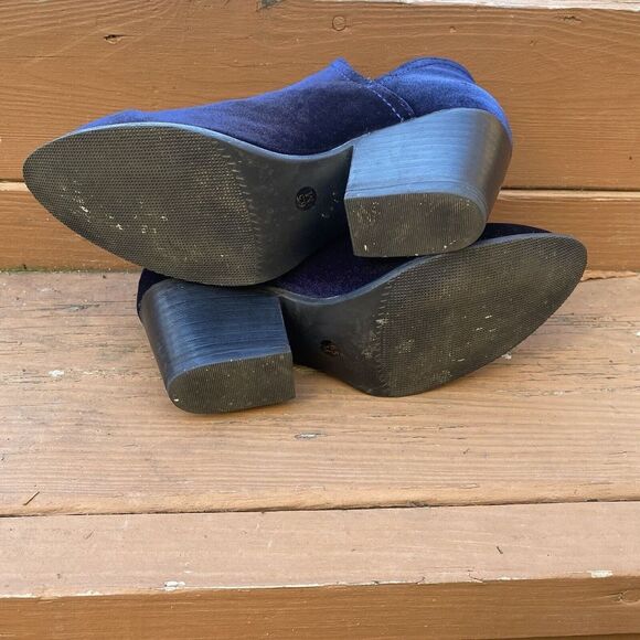 Steve Madden Blue Velvet Ankle Booties - Picture 4 of 16